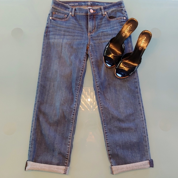 LOFT Denim - Ann Taylor Loft Original Straight Crop Jeans Sz 2